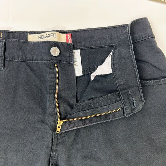 Levi's Vintage 550 Relaxed Fit Cotton Black Denim 2K Jean Shorts Stretch sz 10 - Picture 3 of 9